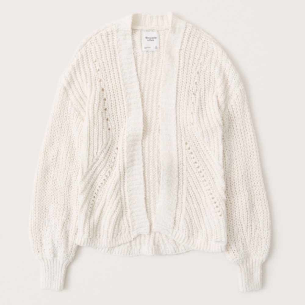 Abercrombie & Fitch knit puff sleeve cardigan - XS/S